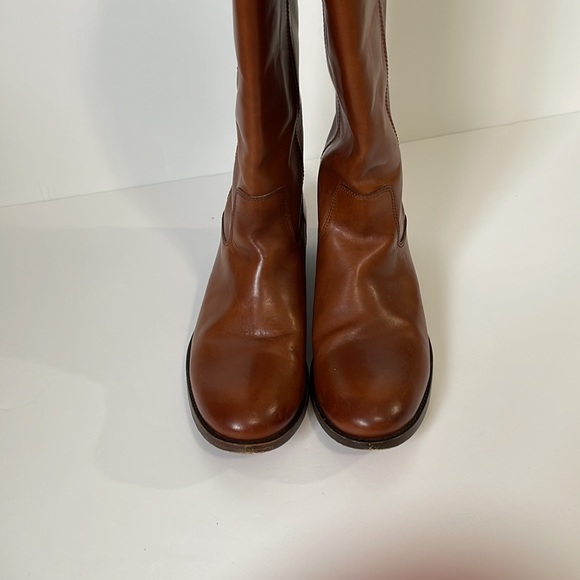 Frye Tall Boots Melissa Button Cognac Size 9.5 - Picture 5 of 12